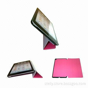 Three Folding PU Leather Cases for iPad Mini with Eco-friendly, Samples Available